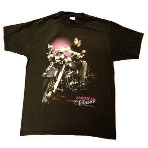 Elvis Presley 1990s Vintage T-Shirt L Large Motorcycle Black American Classic